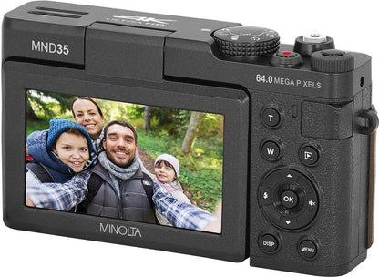 Minolta - MND35 64.0 Megapixel 4K Video Digital Camera - Black