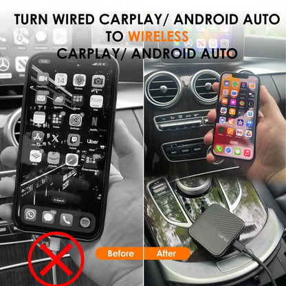 Rexing - CPW-22 Wireless CarPlay & Android Auto Adapter for iPhone (iOS 10+) and Android (Android 11+) - Black